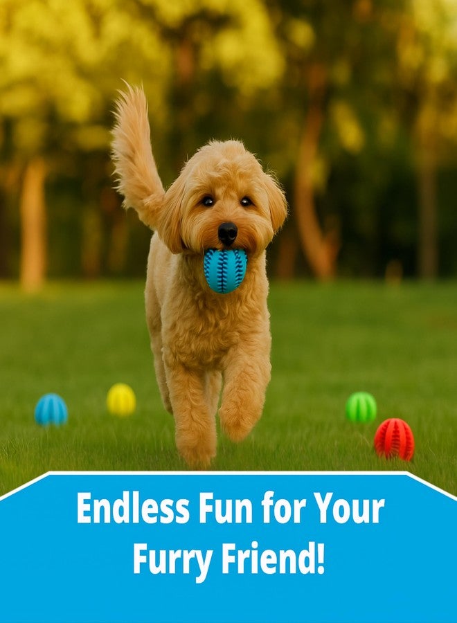 PRIMEWAVE Durable Rubber Ball Dog Toy – Chew-Resistant, Bouncy & Safe | 7cm Interactive Pet Play Ball for Medium & Small Dogs | Color Blue - Image 2